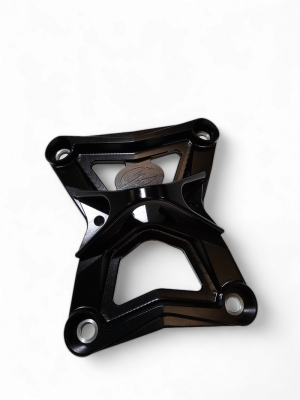 Polaris RZR Pro XP Radius Rod Plate - Rear - Elektric Off Road - With Tow Hook, Anodized - Black - `20-`24